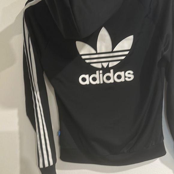 Adidas Black Hoodie with White‎ Stripes - Picture 6 of 10